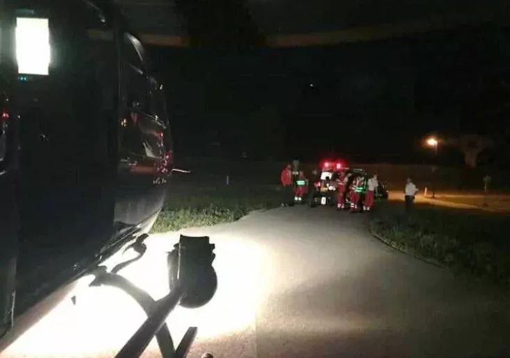 Symbolfoto von 5min.at: Polizeihubschrauber bei Nacht.