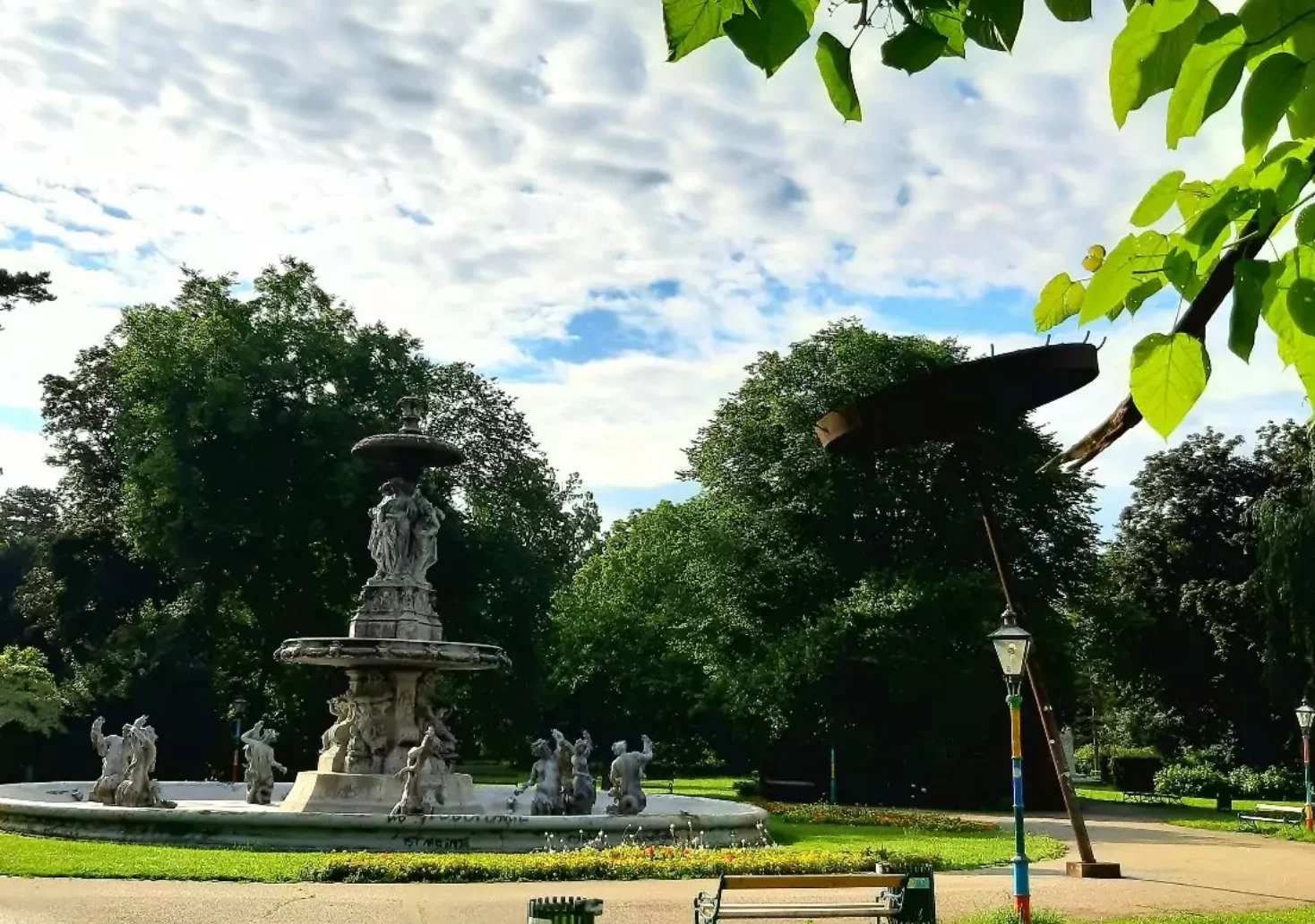 Bild auf 5min.at zeigt den Stadtparkbrunnen im Grazer Stadtpark.