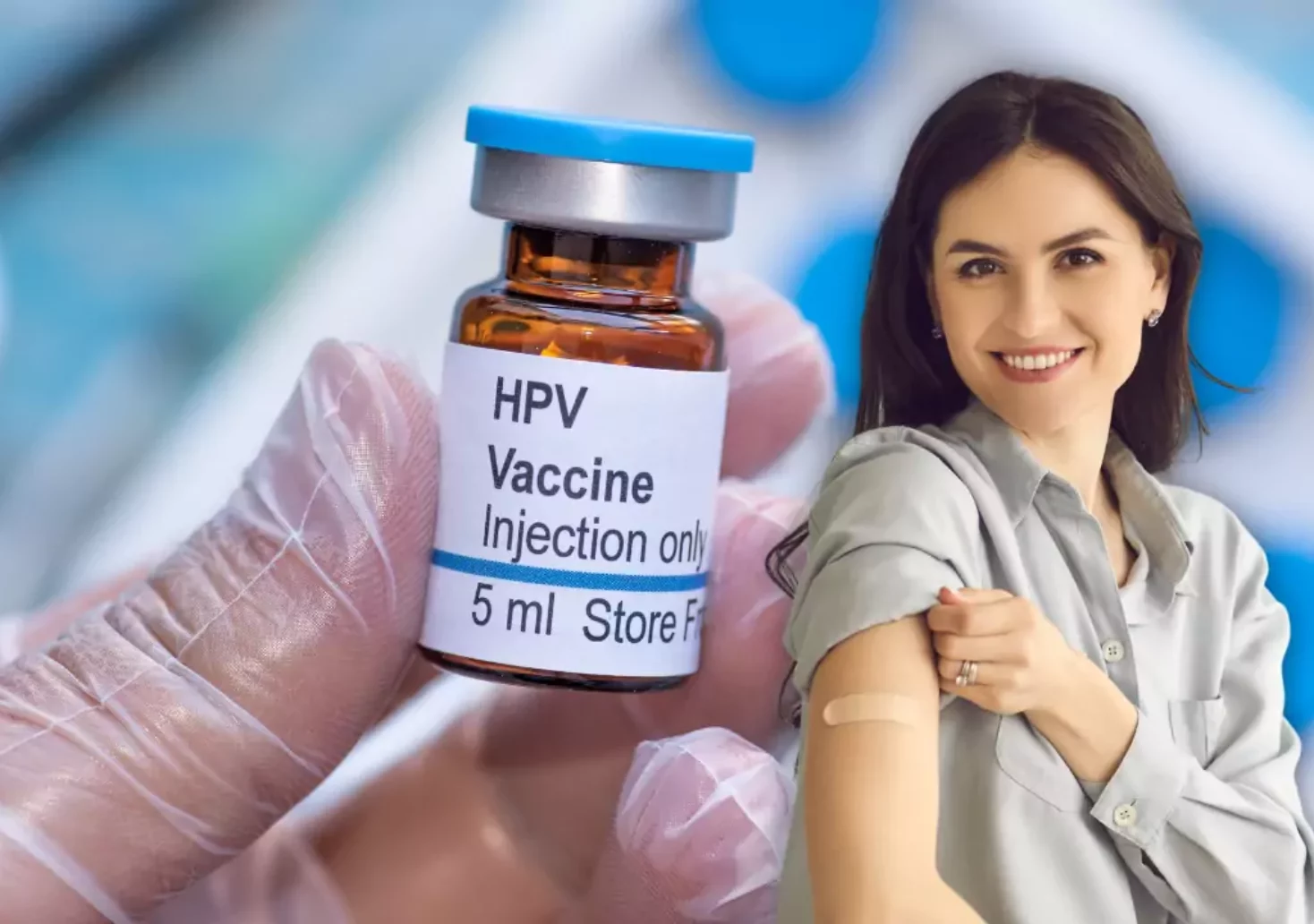Bild auf 5min.at zeigt eine HPV-Impfung und eine Frau.